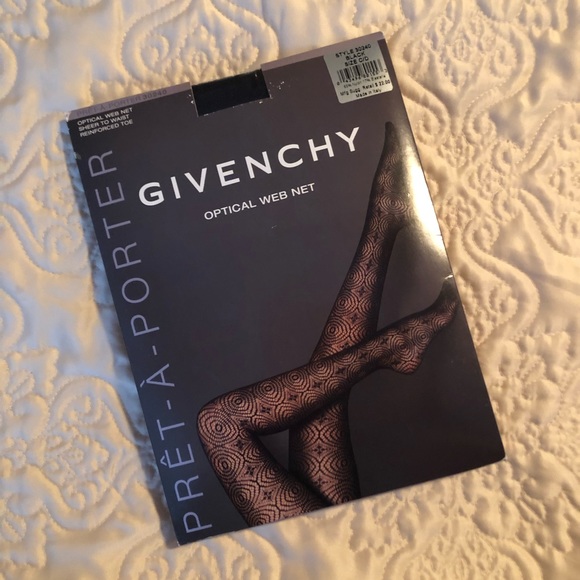 Givenchy Accessories - GIVENCHY Optical Web Net Blk Pantyhose Italy NWT